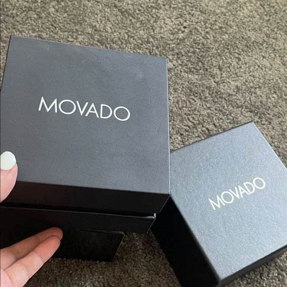 NWT- VIDEO- Movado Men's Elegant Silver and Black Watch - Picture 7 of 9